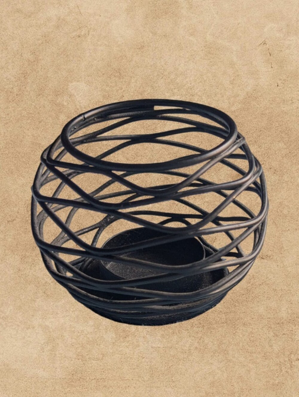 Home Made Wire Tea Light Candle Holder